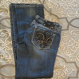 Stylish Blue Embellished Miss Me Jeans